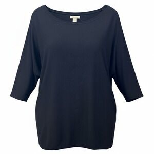 Garnet‎ Hill Silk Sweater Black Small